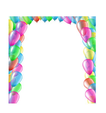 A Beautiful, Highly Detailed Balloon Arc- Lots of Transparencyのイラスト素材