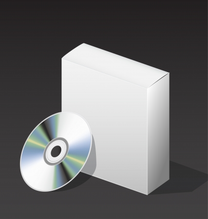 blank box for DVD with a diskのイラスト素材