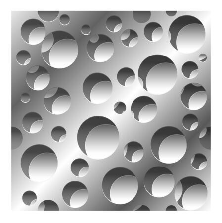 abstract perforated 3D seamless pattern background with shadowsのイラスト素材