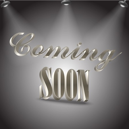 Coming soon, retro style vector  image dark backgroundのイラスト素材