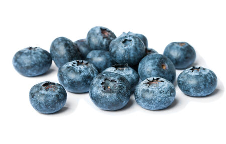 Blueberry antioxidant superfood isolated on whiteの写真素材