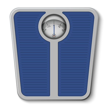 Bathroom weight scale on white background.のイラスト素材