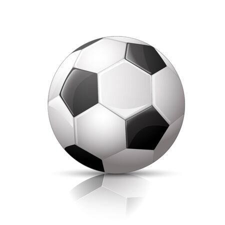 Detailed Soccer ball, football icon, Isolated on White Backgroundのイラスト素材