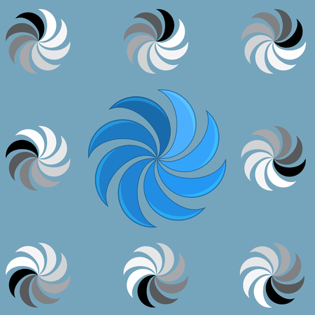 Round preloader animation frame, buffer shape, circular progress indicatorのイラスト素材