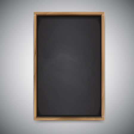 Menu chalkboard on white background, wooden frameのイラスト素材