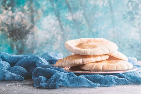 Pita or Arabic breadの写真素材