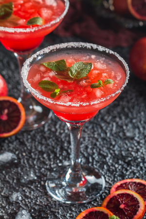Blood Orange Margarita cocktailの写真素材