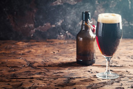 Glass of dark beerの写真素材