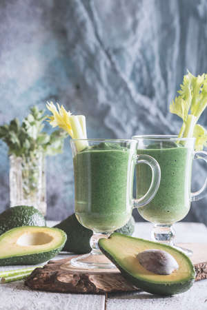 Fresh avocado smoothieの写真素材