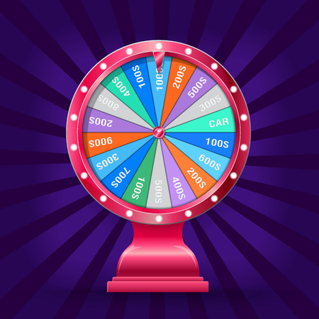 Wheel of fortune isolatedのイラスト素材