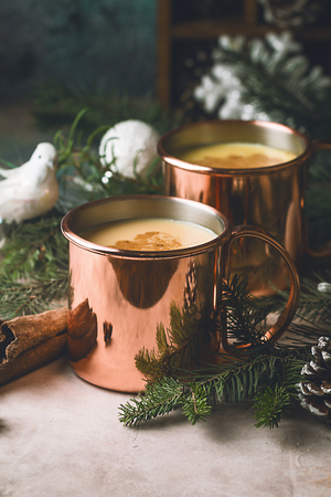 Traditional winter eggnogの写真素材