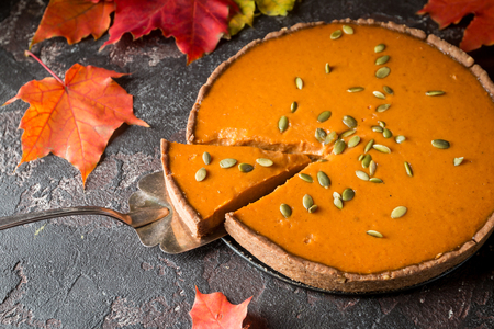 Homemade Pumpkin Pieの写真素材