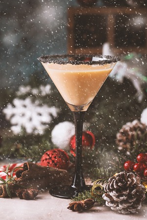 Traditional winter eggnogの写真素材