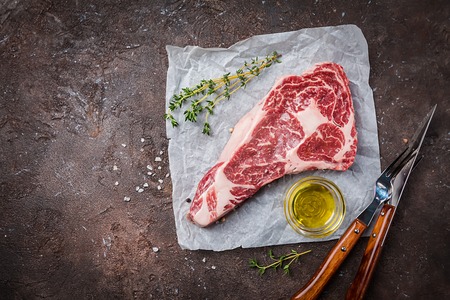 Raw Ribeye Steak