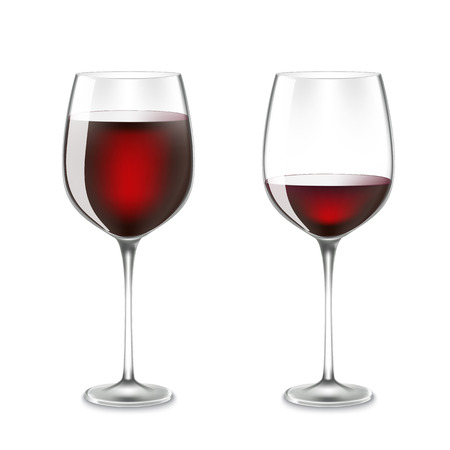 Wine glasses vector illustration setのイラスト素材
