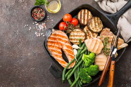 Healthy grill foodの写真素材