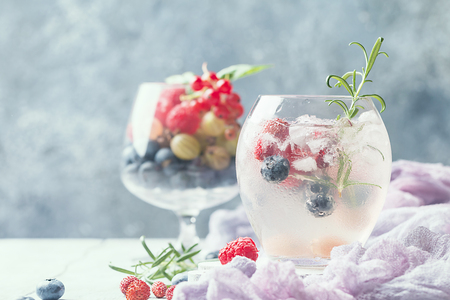 Detox fruit infused flavored water.の写真素材