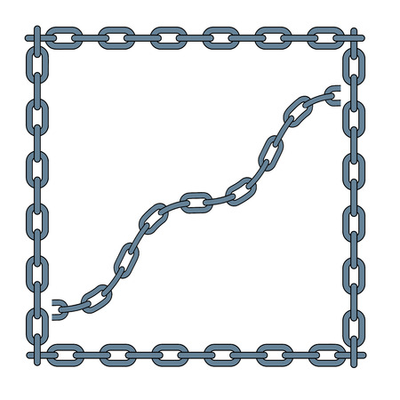 set of vector chainsのイラスト素材