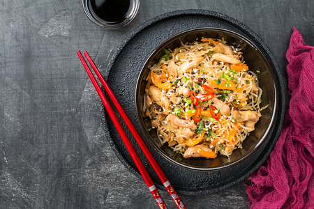 Stir fried noodlesの写真素材