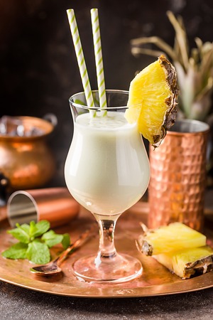 Frozen Pina Colada Cocktailの写真素材
