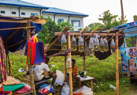 Traditional street market in Sri Lankaのeditorial素材