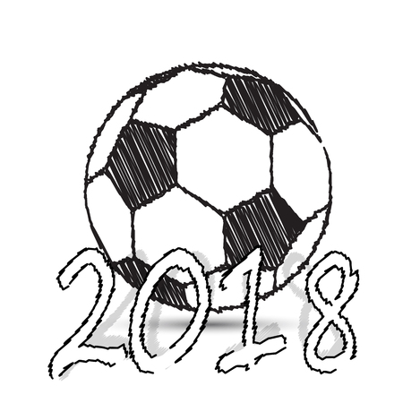 Sketch of the football ballのイラスト素材