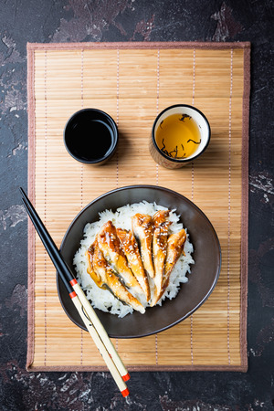 Grilled eel with riceの写真素材