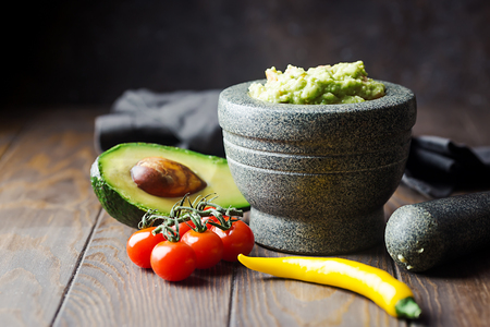 Mexican Guacamole sauceの写真素材