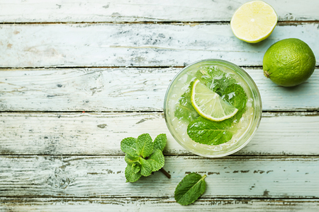 Mojito shot from birds eye viewの写真素材