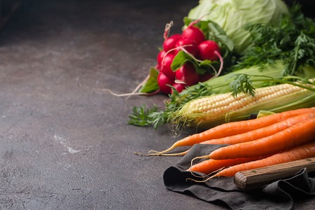 Still life of different vegetablesの写真素材