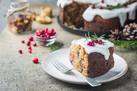 Traditional Christmas cakeの写真素材