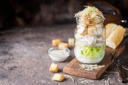 Fresh caesar saladの写真素材