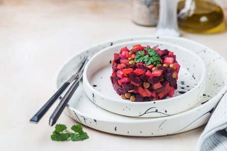 Russian beetroot saladの写真素材