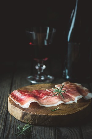 Italian prosciutto or jamonの写真素材