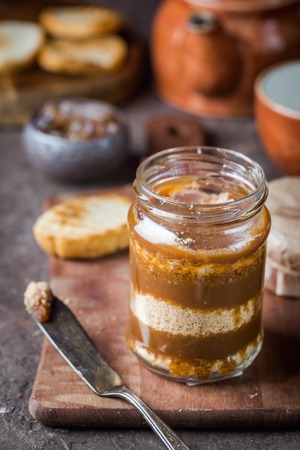 Homemade salted caramel sauce