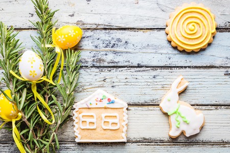 Easter homemade gingerbread cookieの写真素材