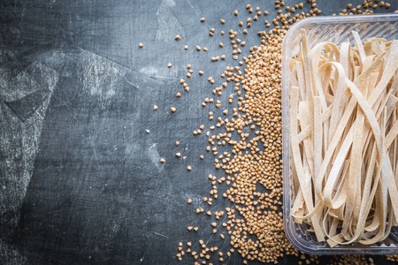 Homemade buckwheat noodlesの写真素材