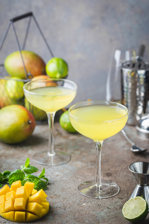 Margarita Mango Alcoholic cocktail.の写真素材