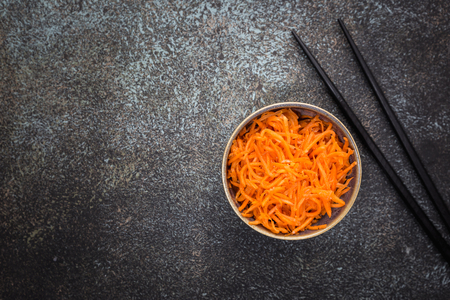 Korean cattot snack saladの写真素材