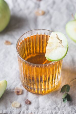 Glass of apple juiceの写真素材