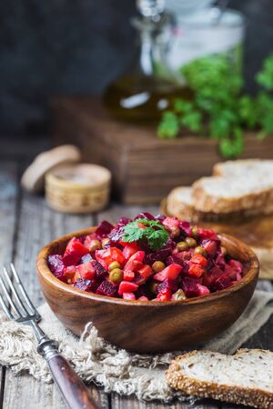 Russian beetroot saladの写真素材
