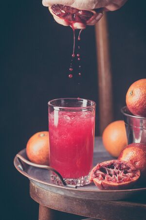 Blood orange juiceの写真素材