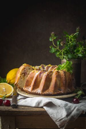 Lemon bundt cakeの写真素材