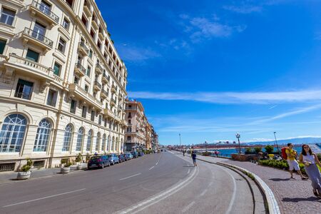 View of the coast of Naples, Italy.のeditorial素材