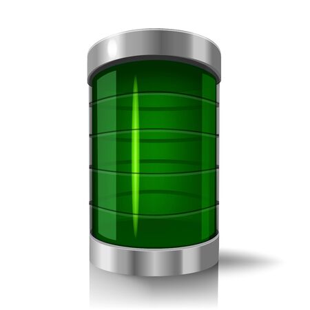 3d Cylinders. Level, completion, fullness step or progress indicatorsのイラスト素材