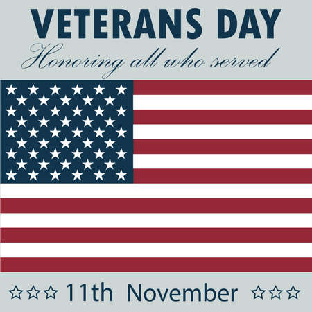 Happy Veterans day greeting cardのイラスト素材