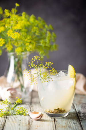 Brine cocktail in a glass after hangover, russian traditionの写真素材