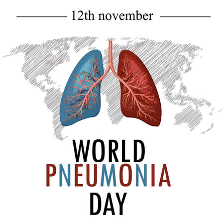 World Pneum Day 12 nov Vector illのイラスト素材