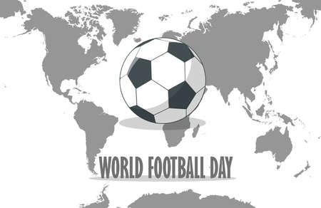 Football ball on the world mapのイラスト素材