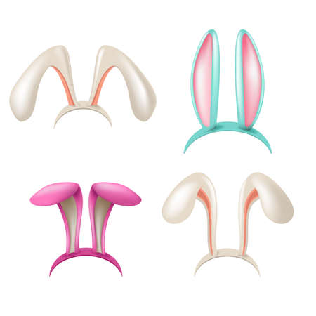 icon of mask with rabbit shape earsのイラスト素材